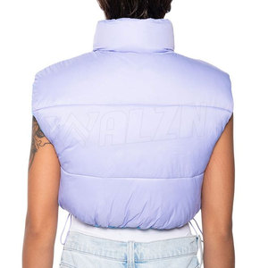 Precio al por mayor por encargo superventas Crop Top Puffer Vest alta calidad bajo precio Crop Top Puffer Vest - Product Image 5