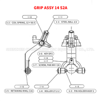 Ensemble de préhension d'outils Brother S2A 14T pour perceuse-visseuse Brother TC-S2A 14T ATC, pièces de rechange