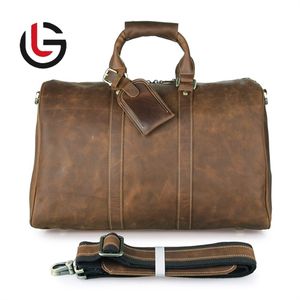 กระเป๋าใส่กระเป๋าเดินทางหนังสีน้ำตาลช็อกโกแลตสุดสัปดาห์ - Product Image 1