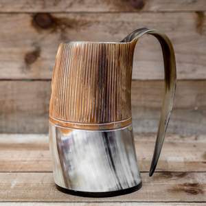 Tazas para beber de cuerno Natural hechas a mano de fábrica India, nuevo diseño, taza promocional inspirada en vikingo Original, taza de cuerno hecha a mano - Product Image 5