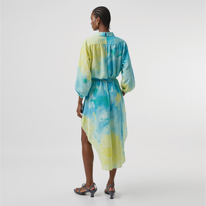 <span class=keywords><strong>Vestido</strong></span> Camisero de Verano 2026, Moderno, Personalizado, de Manga Corta, con Estampado Floral <span class=keywords><strong>Hawaiano</strong></span> y Botones <span class=keywords><strong>para</strong></span> <span class=keywords><strong>Mujer</strong></span> - Product Image 5