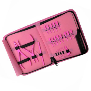 Ensemble d'outils pour extensions de cheveux en acier inoxydable robuste pour salons avec micro-anneaux et pinces professionnelles - Product Image 3