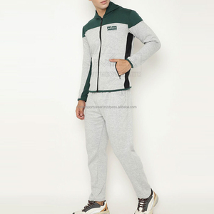 Ensemble de survêtement pour homme en coton lourd 500 g/m², deux pièces, avec fermeture éclair, sweat-shirt et pantalon de survêtement personnalisés de haute qualité - Product Image 3
