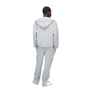 410GSM gris claro Zip Up Hoodie y Jogger Set Hombres Relaxed Fit Premium Fleece Streetwear Traje de dos piezas Loungewear - Product Image 2