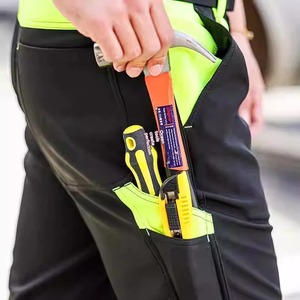 Pantalon de travail décontracté réfléchissant pour homme, multi-poches, haute visibilité, vêtements de travail, construction routière, pantalon de sécurité - Product Image 4