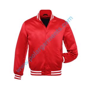 Chaqueta bomber de satén personalizable al por mayor OEM acabado brillante de primera calidad ligera y elegante perfecta para marcas de moda y minoristas - Product Image 6