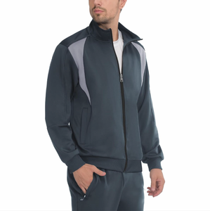 Chándal de entrenamiento con cremallera y logotipo personalizado de alta calidad para hombre, equipo de entrenamiento transpirable, traje de entrenamiento personalizable al por mayor - Product Image 3