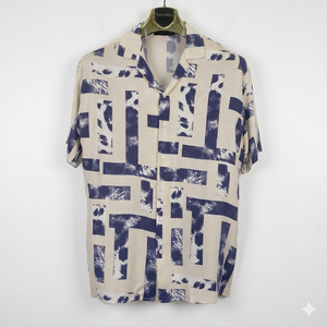 Chemise à manches courtes pour homme à motif floral, coupe décontractée, tissu léger, écologique, séchage rapide, design estival élégant, vêtements décontractés - Product Image 1