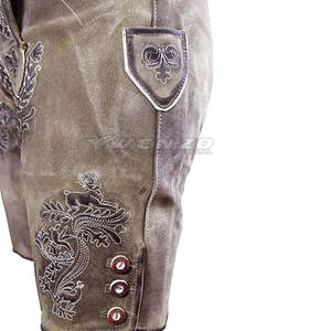 Pantalones Cortos Bávaros de Cuero Hechos a Medida para Hombre, Casuales, de Cintura Media, Color Sólido, Secado Rápido y Transpirables - Product Image 4