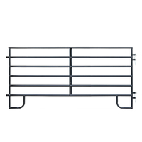 Panneau de clôture pour bétail en acier galvanisé à chaud, tube rond, 6 ovales, 8ft, 10ft, 12ft, 16ft, usage moyen