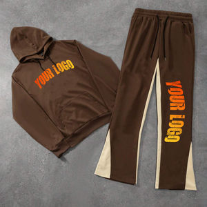 Survêtements évasés confortables de qualité supérieure pour hommes derniers modèles décontractés pour le printemps ensemble évasé chaud et lourd de grande taille - Product Image 1