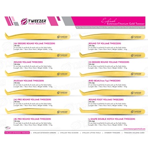 Pestañas postizas japonesas de acero inoxidable, herramienta de maquillaje con volumen de injerto dedicado, pinzas para pestañas al por mayor con logotipo personalizado - Product Image 5