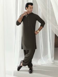 Shalwar Kameez pakistanais pour hommes, tenue traditionnelle musulmane d'Asie du Sud, pour les occasions décontractées, coupe classique, fait main - Product Image 5