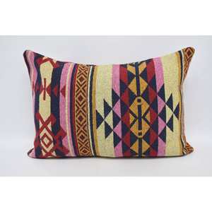 Almohada de lana rosa de estilo tradicional, técnica tejida con estampado geométrico de 20x28 pulgadas, forma Bohemia cuadrada Floral Vintage para uso doméstico - Product Image 5