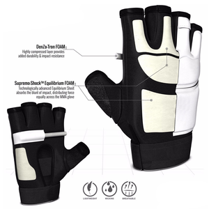 Guantes de UFC MMA para Adultos de Amazing Industries, Negros y Blancos, de Cuero PU, Protección para las Manos, Color Personalizado, para Deportes al Aire Libre, Estilo Opera - Product Image 2