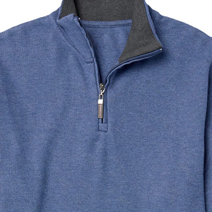 Sweat-shirt à capuche demi-zip surdimensionné en coton pour hommes Quarter 1/4 Zipper Custom Cotton Blended Sweatshirt Manufacturer Custom Sweatshirt Men - Product Image 4