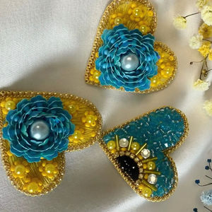 Kundan Meenakari Brooch Necklace Elegant Fine Beaded <b>Accessory</b> <b>for</b> Grooms - Product Image 1