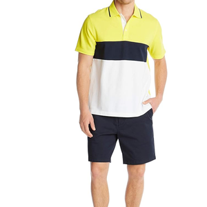 Polos transpirables de algodón 100% para hombre, camiseta de solapa de manga corta con costuras de tres colores de verano hecha por RAM Industry - Product Image 2