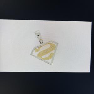 Personalizable 14K chapado en oro amarillo Moissanite diamante colgante mejorado VVS claridad diseño personalizado joyería fina para fiesta HipHop - Product Image 3