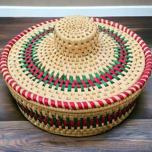 Superventas, resistente, duradero, multifuncional, Natural, Moonj, cesta de hierba, caja de artesanía de mimbre pequeña decorativa con tapa - Product Image 5