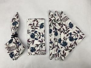 Servilletas de Mesa Hechas a Mano con Estampado de Bloques, 100% Algodón, Desechables, Estilo Bohemio, Ecológicas, Personalizables, para el Hogar, Restaurantes y Eventos - Product Image 3