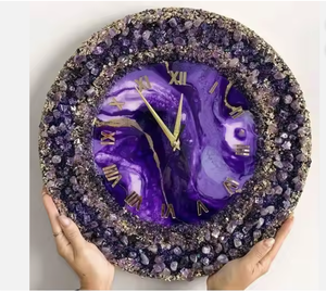 Reloj de pared de madera epoxi de resina Superior, reloj para el hogar, decoración artística de pared para el hogar y uso hecho a mano, decoración del hogar - Product Image 1