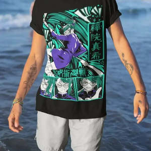 เสื้อยืดมาคิ เซนิน จูจุตสึ ไคเซ็นผ้าฝ้ายเจอร์ซีย์ 100% พร้อมตกแต่งโลโก้ - Product Image 2
