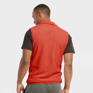 Couleur unie de haute qualité hommes Full Zip Polaire Gilets Gilet Gilet Chaud Hiver Mode Polaire Gilets Personnalisé - Product Image 6