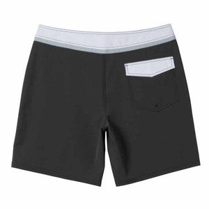 Shorts de bain pour hommes en toile 100% polyester respirante, avec taille élastique, tissu léger, uni, décontracté, pour la piscine et les centres de villégiature - Product Image 4