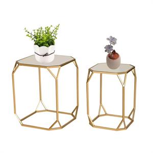 Table d'appoint décorative en marbre pour lit, design créatif, aspect royal, base en métal d'excellente qualité pour salle à manger - Product Image 2