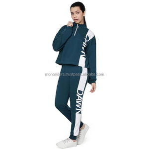 Survêtement en polaire personnalisé de haute qualité pour femmes Survêtement de sport de luxe de grande taille deux pièces ensembles pour femmes ensembles décontractés surdimensionnés - Product Image 1