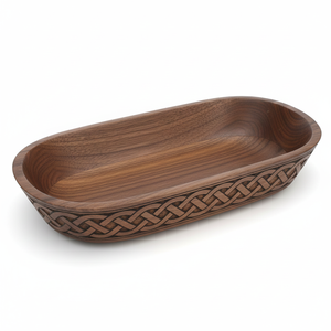 Bol à salade et à fruits en bois naturel de grande taille de qualité supérieure, artisanal, classique, écologique, vaisselle de mariage pour la maison - Product Image 3