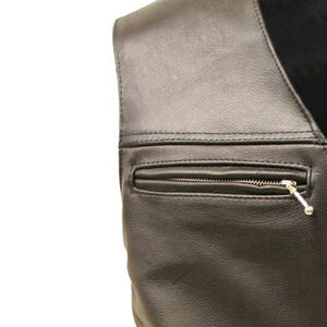 El mejor Chaleco de cuero a cuadros de longitud corta para hombre, estilo informal hecho a medida, ropa exterior ecológica, última moda, tasa ajustable - Product Image 5