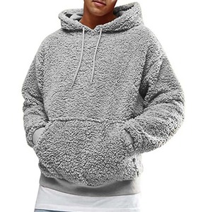 เสื้อฮู้ดดี้ผู้ชายสำหรับฤดูหนาว สีพื้น ผ้าฟลีซรักษ์โลก สกรีนโลโก้ได้ ของใหม่ - Product Image 1