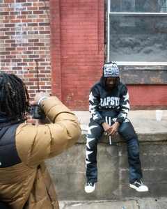 Pull survêtement pour hommes en détresse broderie logo FLARE survêtement pour hommes sweat à capuche évasé et pantalons de survêtement ensembles survêtement - Product Image 6