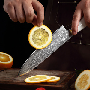 Venta al por mayor personalizado de alta calidad OEM ODM servicio de cocina de acero de Damasco cuchillo de Chef con mango japonés cuchillo de Chef cuchillo de cocina - Product Image 3