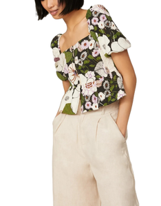 Haut vert à imprimé floral de qualité supérieure, parfait pour la chaleur estivale et les loisirs en plein air avec emballage personnalisé - Product Image 2