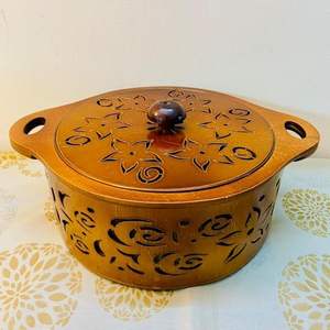 Caja de Madera Natural Hecha a Mano de Alta Calidad para Chapati de Boda, con Incrustaciones Decorativas de Metal, Apta para Lavavajillas, para Uso Diario - Product Image 2