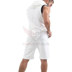 Ensemble décontracté pour homme : sweat à capuche sans manches et short, grande taille, style urbain, du Pakistan, pour l'été - Product Image 3