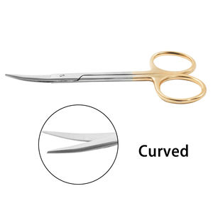 HASIBI NAQIBI SURGICAL CO Ensemble d'instruments en acier inoxydable Ciseaux 11,5 cm Courbés Droits Chirurgicaux Dentaires Suture Dissection - Product Image 6