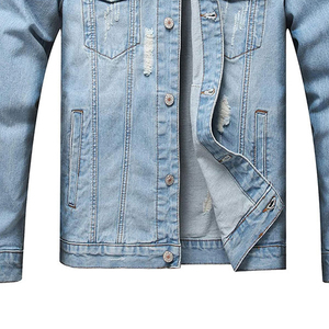 Chaqueta vaquera para hombre, prendas de vestir informales, chaqueta de otoño, chaqueta vaquera abotonada, chaqueta vaquera de gran tamaño para hombre, servicio OEM con logotipo personalizado - Product Image 6