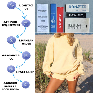 Bơ màu vàng mockneck áo phù hợp với ngắn Mock Neck áo quá khổ mồ hôi phù hợp với quần short thiết lập bơ màu vàng chất lượng cao - Product Image 4