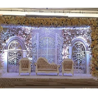 Grand mariage asiatique en fibre scène London Top configuration de scène de mariage américain cadre arrière de mariage élégant scène Canada