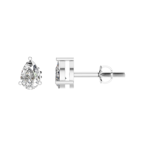 Elegant 925 Sterling Silver Diamond Pear Cut Stud Earring Fine <b>Jewelry</b> <b>Design</b> Crafted Brilliant Sparkling Style Women's Gift - Product Image 1