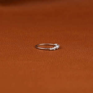 Shining 18KT <b>Solid</b> Gold Plated Round Cut Diamond Band Fashionable Custom Style Designed Jewelry Perfect Wedding Gift - Product Image 4