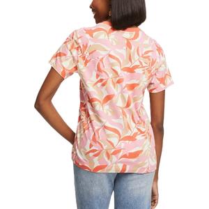 T-shirt de sport décontracté à col rond pour femmes T-shirt d'été respirant à séchage rapide imprimé sur toute la surface écologique 100% coton - Product Image 6