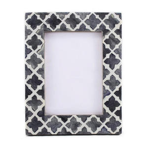 Gray Bone Inlay Herringbone Wall Mirror Modern Hand Made Fancy Picture Photo <b>Frames</b> Resin & MDF Board Over Printed New Design - Product Image 3