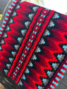 Western Show Horse Saddle Blanket Diseño de Nueva Zelanda Manta de sillín de lana hecha a mano Top Wool Saddle Pad Size - Product Image 3