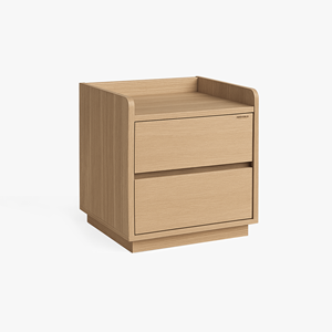 Modern Minimalist <b>Bedside</b> Table, Elegant Wood Nightstand with 2 Drawers for Bedroom Furniture - Product Image 4