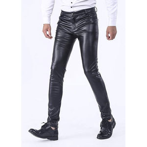 Pantalones Unisex Personalizados de Alta Calidad, Diseño con Logotipo Personalizado, Uso Diario, Cuero, Color Personalizado, Pantalones de Cuero Negro para Hombre, Venta al por Mayor - Product Image 3